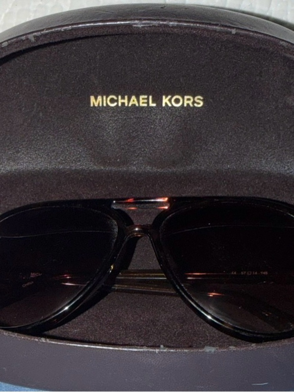 Michael Kors Caicos Brown Aviator Sunglasses. (Women)